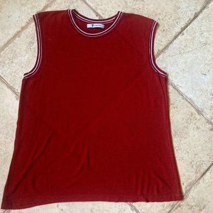 T by Alexander Wang Size S  Burgundy Soft Rayon Ecosil Baby Rib Crop Tank